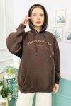 156413 Sardonlu Kapsonlu Sweatshirt